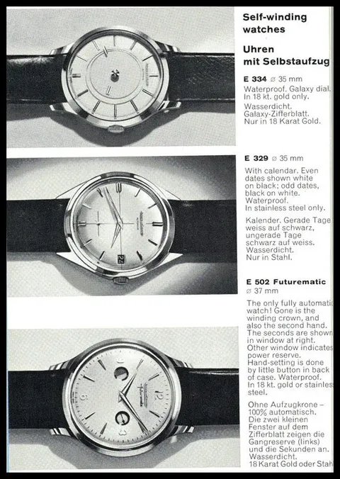 Vintage Jaeger-LeCoultre Futurematic advertisement 4