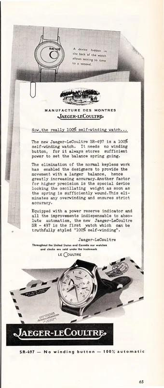 Vintage Jaeger-LeCoultre Futurematic advertisement 10